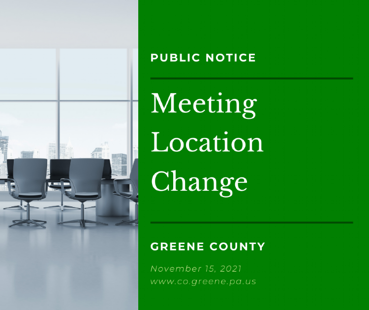 Public notice for meeting location change