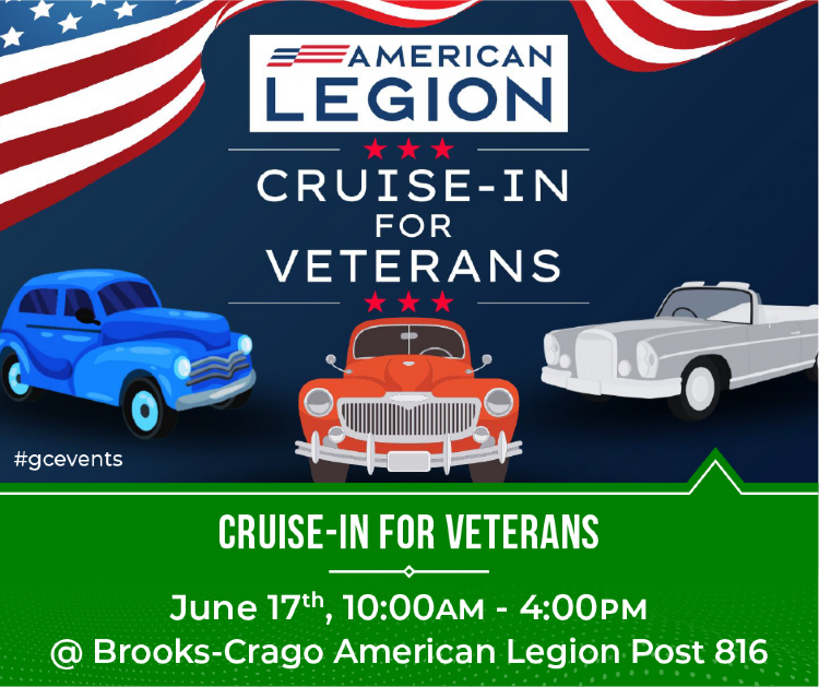 The 6th annual BrooksCrago CruiseIn for Veterans will be held at the