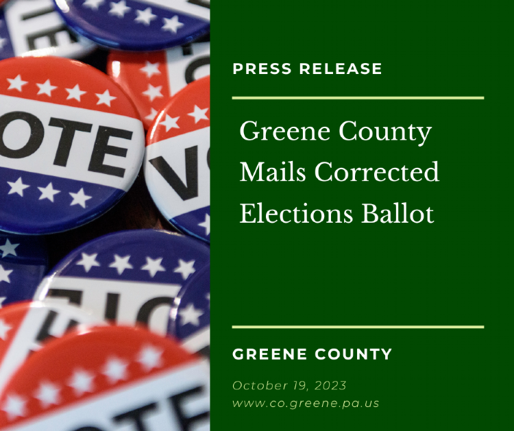 Home News/Notices Greene County Mails Corrected Elections Ballot